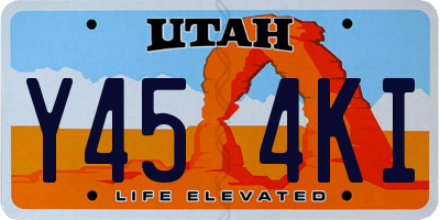UT license plate Y454KI