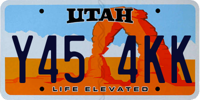 UT license plate Y454KK