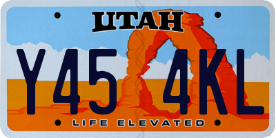 UT license plate Y454KL