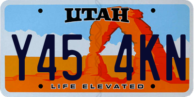 UT license plate Y454KN