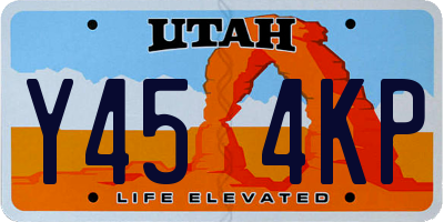UT license plate Y454KP