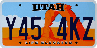 UT license plate Y454KZ