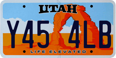 UT license plate Y454LB
