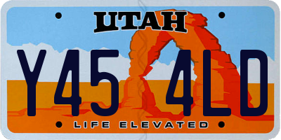 UT license plate Y454LD