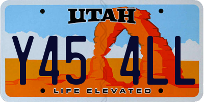UT license plate Y454LL