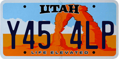 UT license plate Y454LP