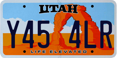 UT license plate Y454LR