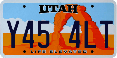UT license plate Y454LT