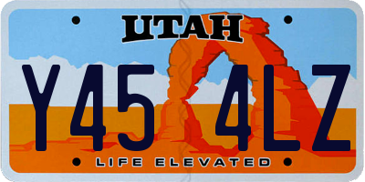 UT license plate Y454LZ