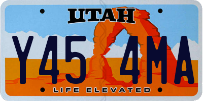 UT license plate Y454MA