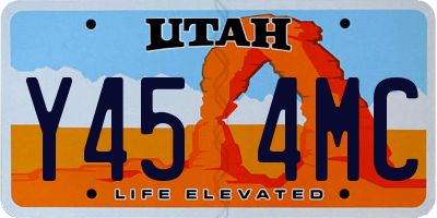 UT license plate Y454MC