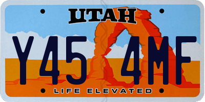 UT license plate Y454MF