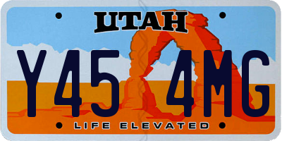 UT license plate Y454MG