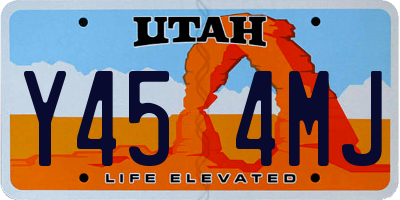 UT license plate Y454MJ