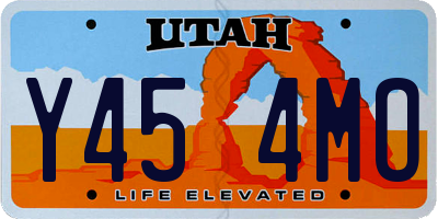 UT license plate Y454MO