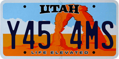 UT license plate Y454MS