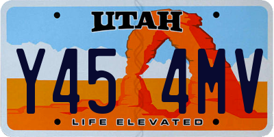 UT license plate Y454MV