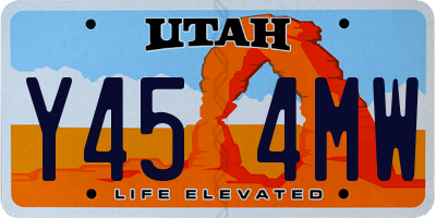 UT license plate Y454MW