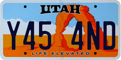 UT license plate Y454ND