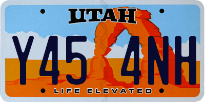 UT license plate Y454NH