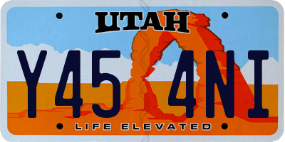 UT license plate Y454NI