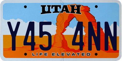 UT license plate Y454NN