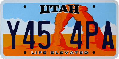 UT license plate Y454PA