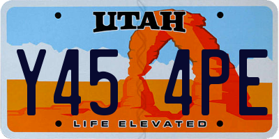 UT license plate Y454PE