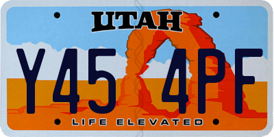 UT license plate Y454PF
