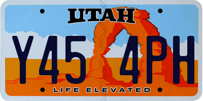 UT license plate Y454PH