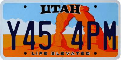 UT license plate Y454PM