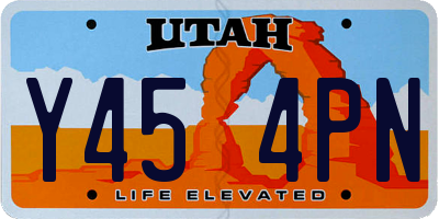 UT license plate Y454PN