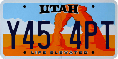 UT license plate Y454PT