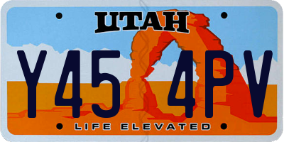 UT license plate Y454PV
