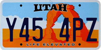 UT license plate Y454PZ