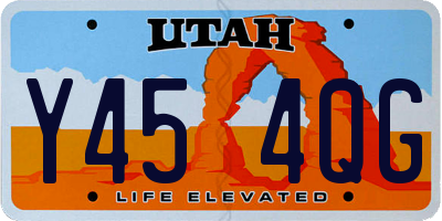 UT license plate Y454QG