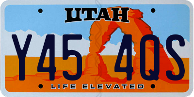 UT license plate Y454QS