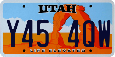 UT license plate Y454QW