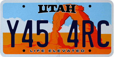 UT license plate Y454RC