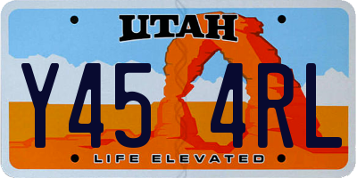 UT license plate Y454RL