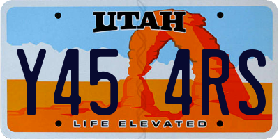 UT license plate Y454RS