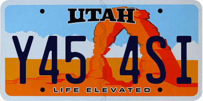 UT license plate Y454SI