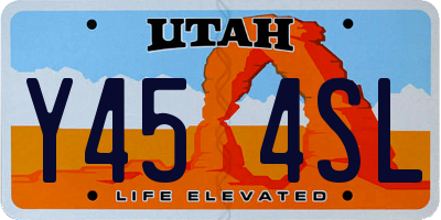 UT license plate Y454SL