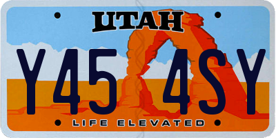 UT license plate Y454SY
