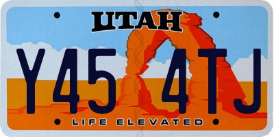 UT license plate Y454TJ