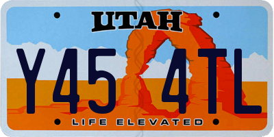 UT license plate Y454TL