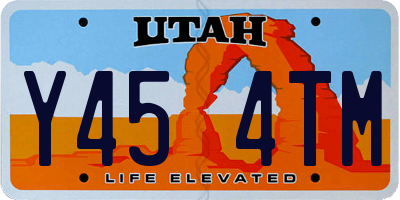 UT license plate Y454TM