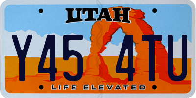 UT license plate Y454TU