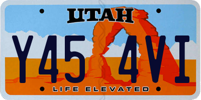 UT license plate Y454VI