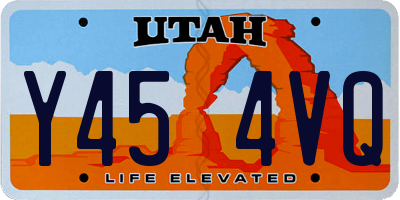 UT license plate Y454VQ